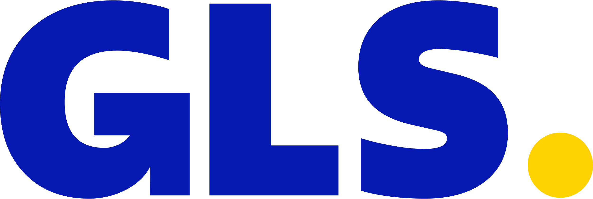 Logo van GLS verzendmethode van Textieldrukshop