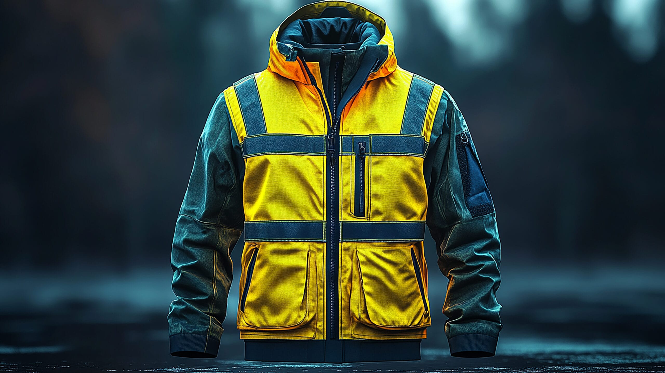 Safety Vest Jacket Mockup Isolated Security Traffic Worker Scaled